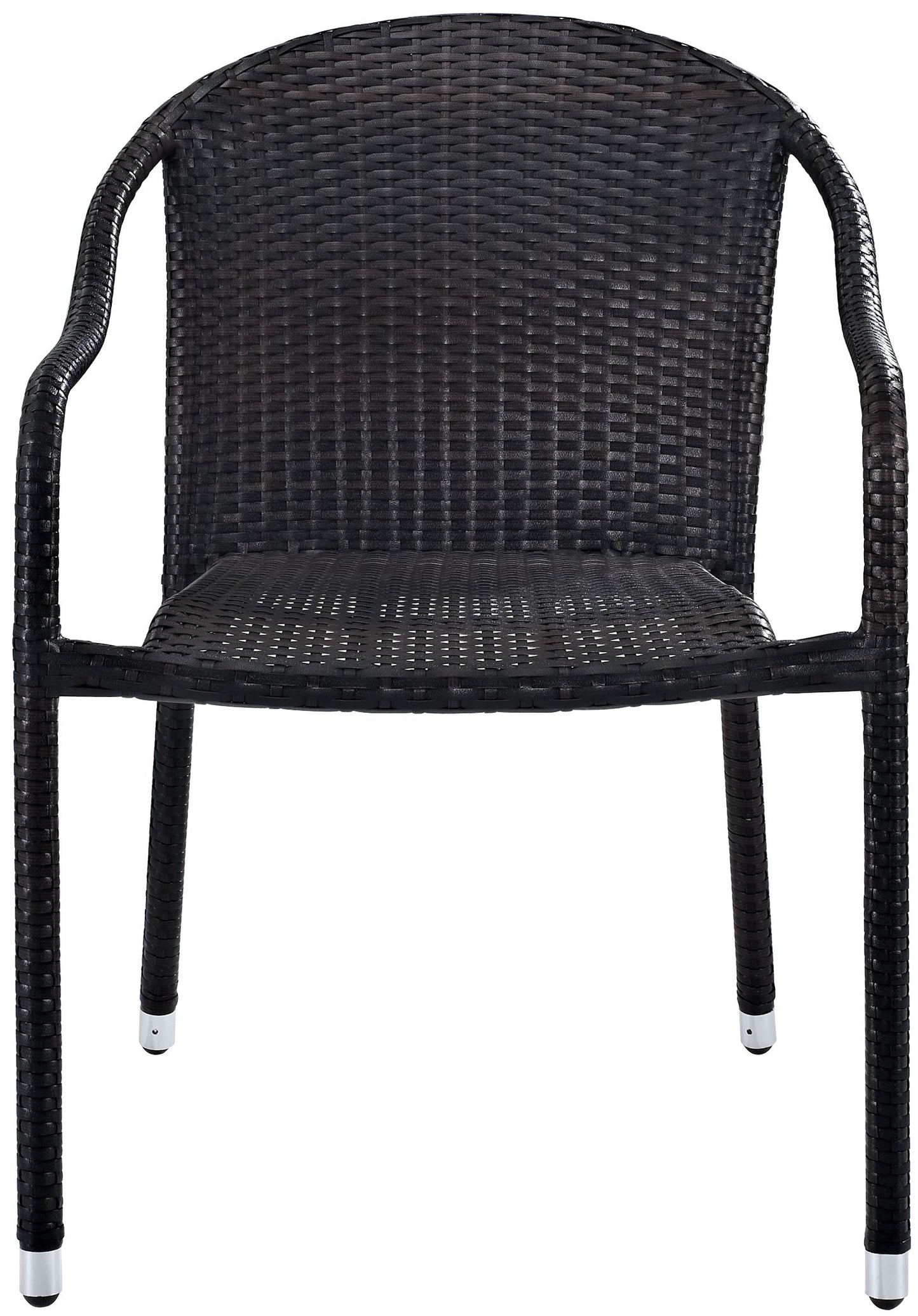 Patio Furniture Sets | CasaFoyers Palm Harbor Collection | Outdoor Wicker Stackable Chairs - Set of 4 Brown | Stylish, Cozy, Convenient Storage | Perfect for Backyard Retreat | casafoyer.myshopify.com
