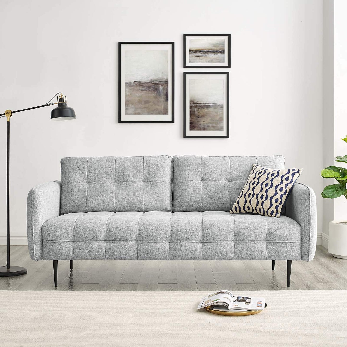 sofas | CasaFoyer Cameron Tufted Fabric Sofa | Contemporary Charm | Mid-Century Design | Sturdy & Stylish | Soft Polyester | Comfortable Seating | Easy Delivery | casafoyer.myshopify.com
