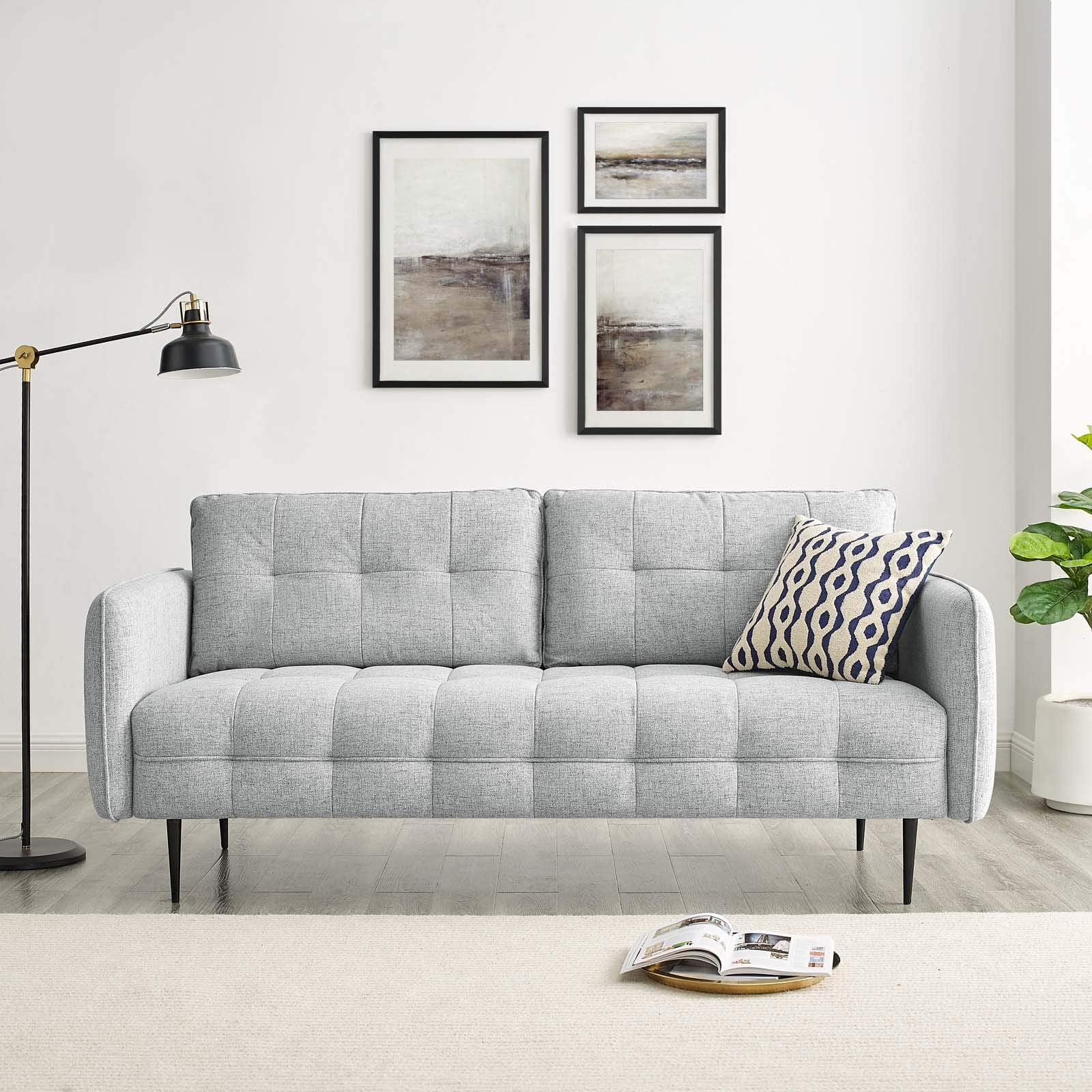 sofas | CasaFoyer Cameron Tufted Fabric Sofa | Contemporary Charm | Mid-Century Design | Sturdy & Stylish | Soft Polyester | Comfortable Seating | Easy Delivery | casafoyer.myshopify.com