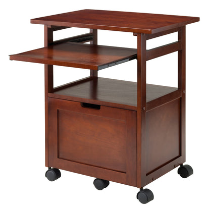 TABLE | Ergode Piper | Versatile Compact Work Cart/Storage Solution | Laptop Stand | Filing Cabinet | Shelf | Walnut Finish | casafoyer.myshopify.com