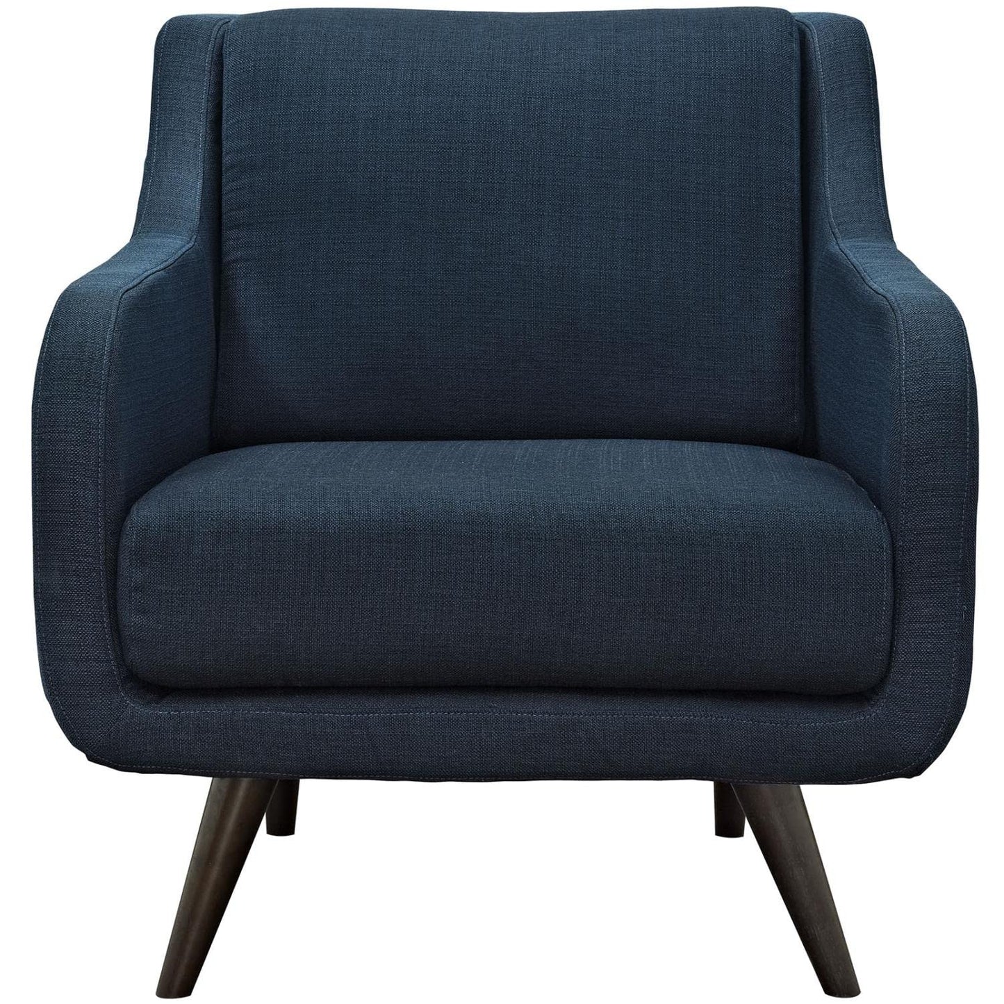 Chair | Verve Mid-Century Design Armchair | Plush Foam Cushioning | Espresso Stained Wood Legs | Ideal for Modern Living Rooms | Azure | casafoyer.myshopify.com
