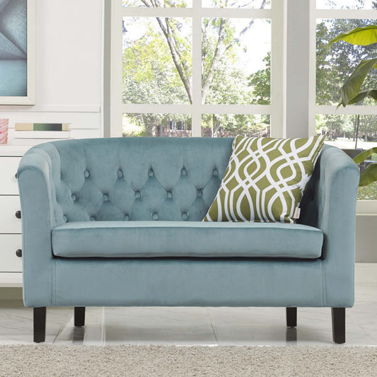 sofas | CasaFoyer Prospect Performance Velvet Loveseat | Chesterfield Design | Modern Aesthetic | Button Tufting | Espresso Legs | Plush Foam Padding | Stain-Resistant Upholstery | casafoyer.myshopify.com