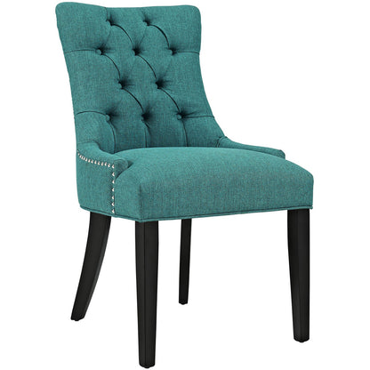 home office desk chairs | CasaFoyer Regent Tufted Button Upholstered Fabric Parsons Dining Chair | Elegant & Comfortable | Nailhead Trim | Spring Coil System | Teal | casafoyer.myshopify.com