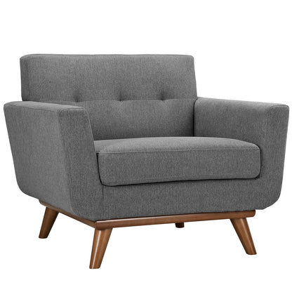 home office desk chairs | CasaFoyer Engage Sofa Set | Curved Design | Dual Cushions | Tufted Buttons | Cherry Wood Legs | Perfect for Lounging & Conversations | casafoyer.myshopify.com