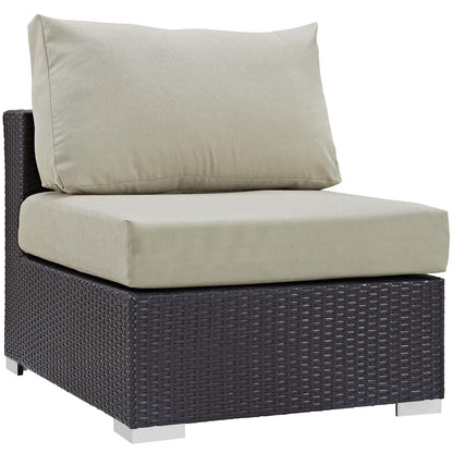 kitchen and dining room sets | CasaFoyer Convene Outdoor Sectional Set | Synthetic Rattan | Aluminum Frame | Weather-Resistant Cushions | Patio Sofa, Armchair, Armless, Corner, Ottoman | casafoyer.myshopify.com