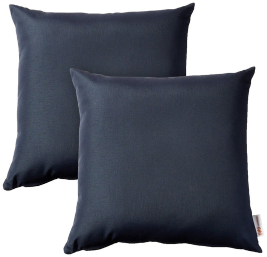 Patio Furniture Sets | Convene Outdoor Sectional Decor Pillows | All-Weather Fabric Cushions | Patio, Backyard, Poolside | Navy, 2 Piece Set | casafoyer.myshopify.com