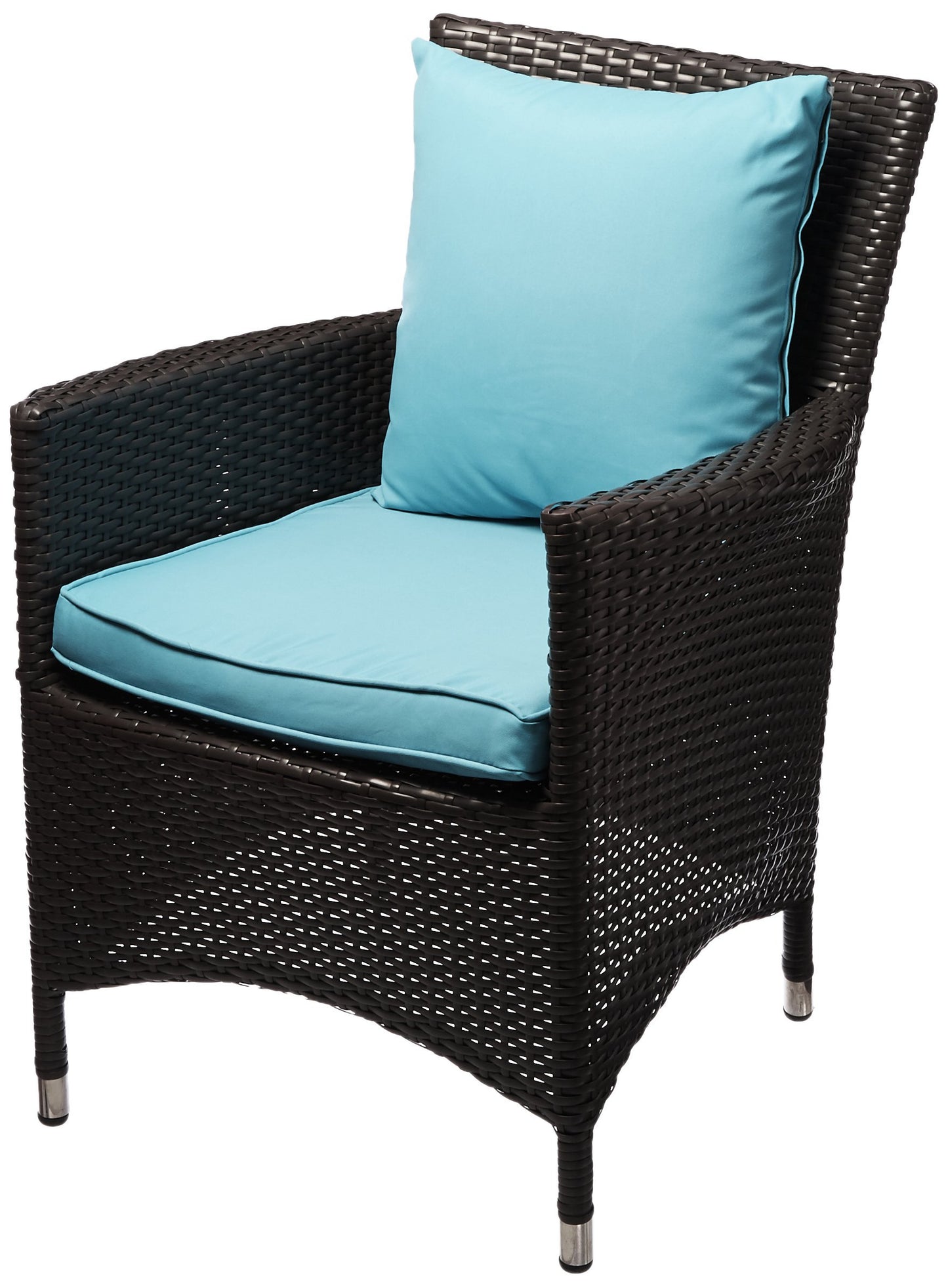 Patio Furniture Sets | Convene Outdoor Sectional Dining Armchair | Synthetic Rattan | Powder-Coated Aluminum Frame | Weather-Resistant Cushions | Patio, Backyard, Poolside | casafoyer.myshopify.com