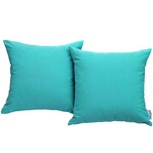 Throw Pillow | Convene Outdoor Sectional Decor Pillows | Durable Rattan Weave | All-Weather Cushions | Turquoise | Elevate Your Outdoor Space | casafoyer.myshopify.com