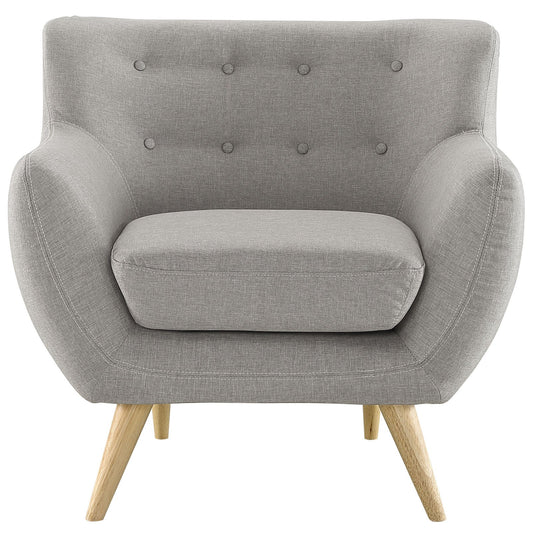 home office desk chairs | CasaFoyer Wholesale | Luxurious Dual Cushion Armchair | Wooden Legs | Elegant Design | Polyester Upholstery | Finely Stitched Back Seat Buttons | Modern & Sophisticated | Light Gray | casafoyer.myshopify.com