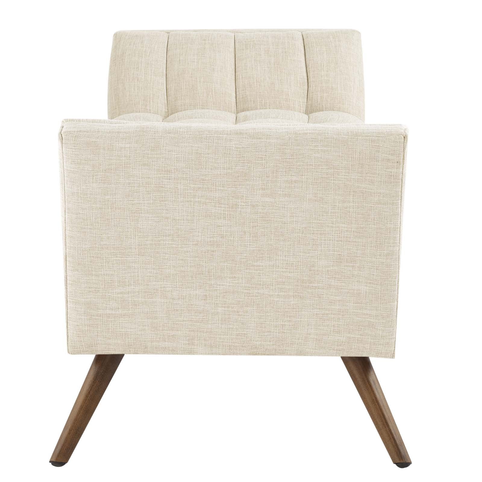 ottomans | CasaFoyer Response Collection | Tufted Upholstered Bench | Ultimate Relaxation | Elegantly Crafted | Plush Foam Padding | Chic Design | Tapered Wooden Legs | Beige | casafoyer.myshopify.com