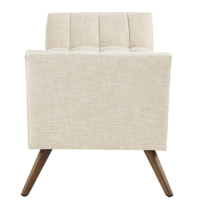 ottomans | CasaFoyer Response Collection | Tufted Upholstered Bench | Ultimate Relaxation | Elegantly Crafted | Plush Foam Padding | Chic Design | Tapered Wooden Legs | Beige | casafoyer.myshopify.com