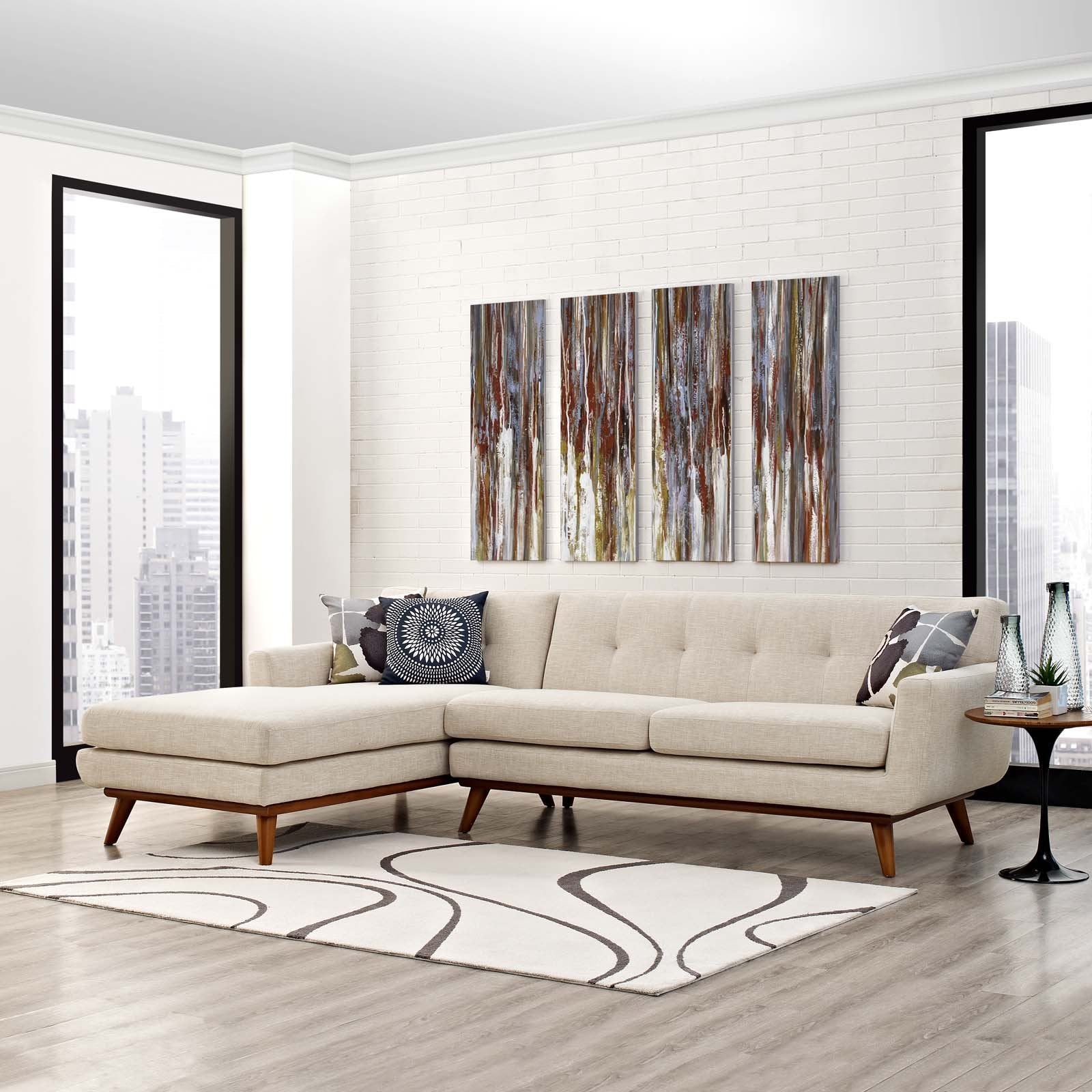 sofas | Engage Living Room Set | Curved Design | Dual Cushions | Upholstered Material | Button Detail | Solid Base | Left-Arm Chaise & Right-Arm Loveseat | casafoyer.myshopify.com