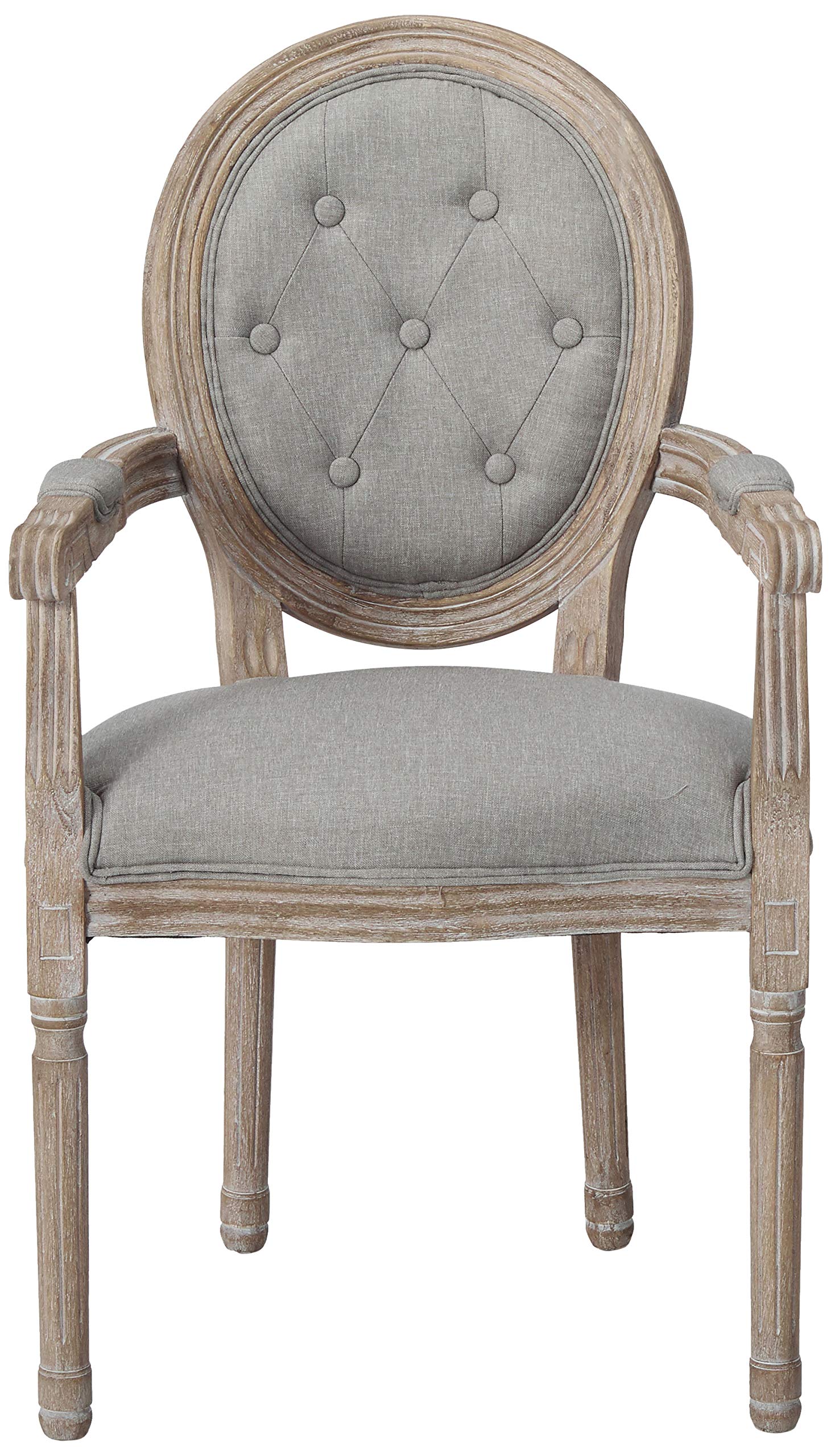 home office desk chairs | CasaFoyer Arise French Vintage Dining Accent Armchair Set | Fluted Wood Frame | Button Tufted Diamond Trim | Upholstered Fabric Seat | Weathered Vintage French Look | Comfortable & Fully Assembled | Set of 2 | casafoyer.myshopify.com
