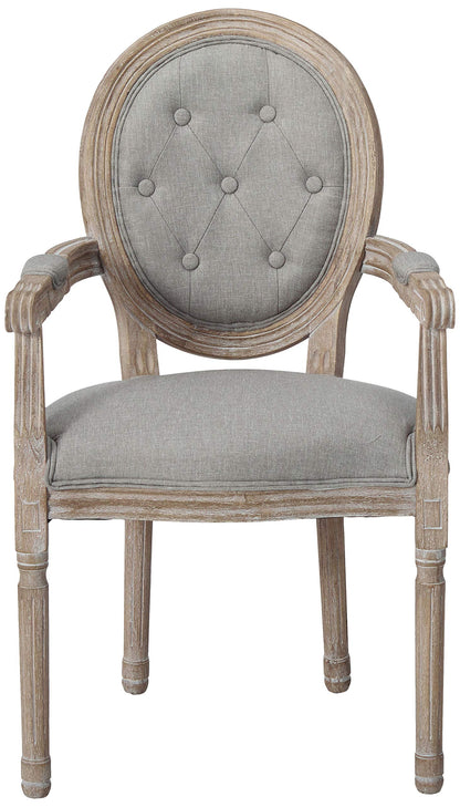home office desk chairs | CasaFoyer Arise French Vintage Dining Accent Armchair Set | Fluted Wood Frame | Button Tufted Diamond Trim | Upholstered Fabric Seat | Weathered Vintage French Look | Comfortable & Fully Assembled | Set of 2 | casafoyer.myshopify.com