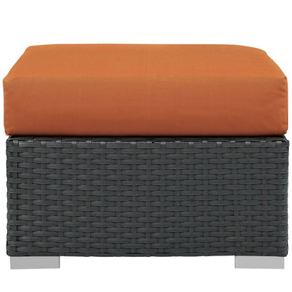 Ottoman | Sojourn Outdoor Patio Ottoman | Sturdy & Versatile | Sunbrella Cushions | UV Resistant | Powder-Coated Aluminum Frame | casafoyer.myshopify.com