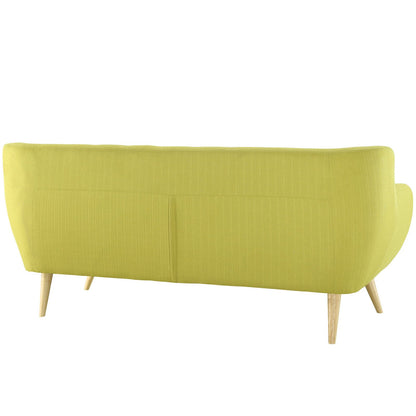 sofas | CasaFoyer Remark Dual Cushion Loveseat | Mid-Century Modern Style | Organic Shape | Natural Wood Legs | Polyester Upholstery | Elegant Button Detailing | Perfect for Cozy Conversations and Contemporary Living Spaces | casafoyer.myshopify.com