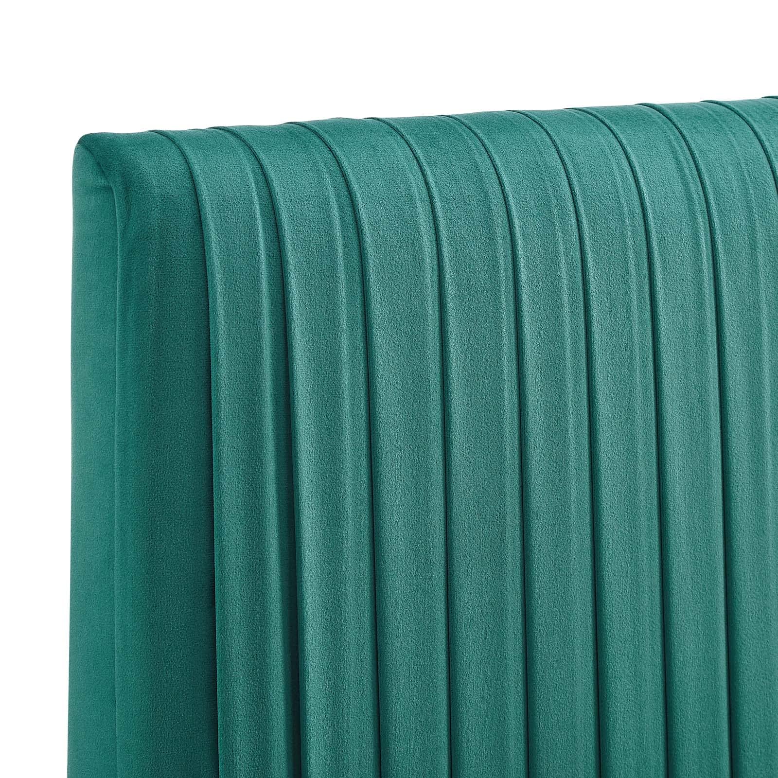 headboards | CasaFoyer Eloise Channel Tufted Performance Velvet Twin Headboard | Vintage Modern Elegance | Glamorous Deco Style | Adjustable Height | Stain-Resistant Upholstery | casafoyer.myshopify.com