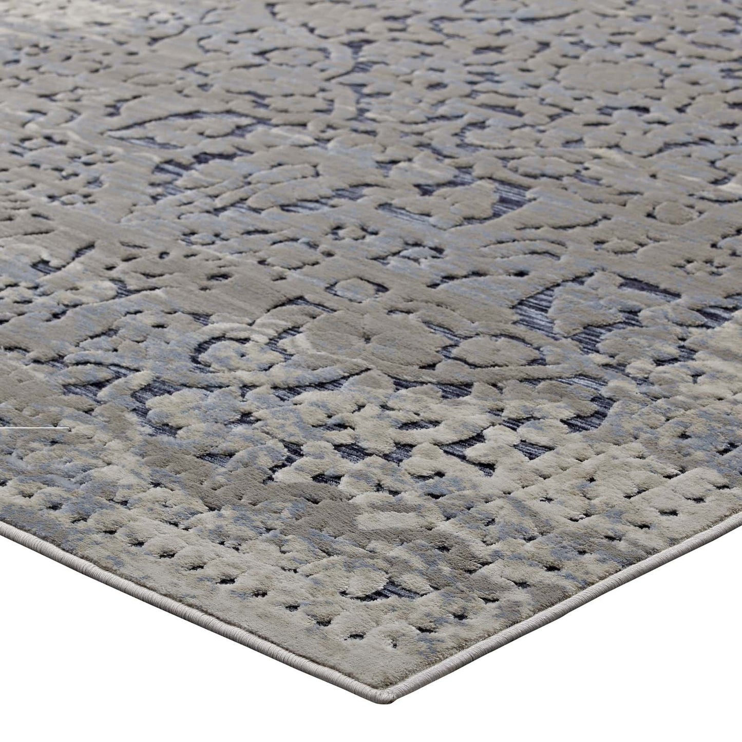Carpet & Rugs | CasaFoyer Margarida Distressed Vintage Turkish Area Rug | Intricate Design | Durable Blend | Rubber Bottom | Versatile & Family-Friendly | 8x10 Blue/Cream | casafoyer.myshopify.com