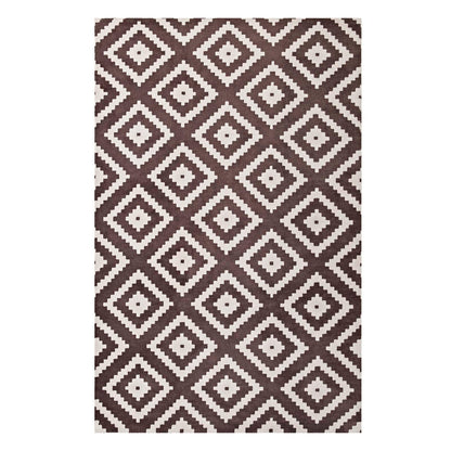 Carpet & Rugs | CasaFoyer Alika Abstract Diamond Trellis Area Rug | Elegant Modern Design | Durable & Stain Resistant | 8x10 Ivory/Brown | casafoyer.myshopify.com