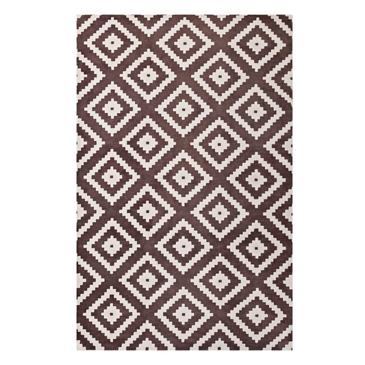 Carpet & Rugs | CasaFoyer Alika Abstract Diamond Trellis Area Rug | Elegant Modern Design | Durable & Stain Resistant | 8x10 Ivory/Brown | casafoyer.myshopify.com