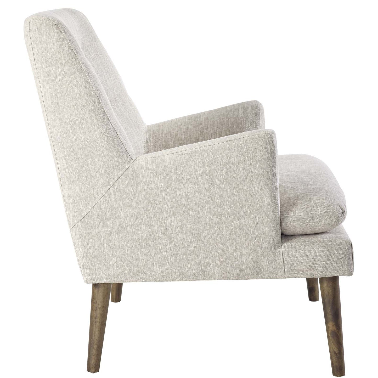 home office desk chairs | CasaFoyer Leisure Lounge Chair | Mid-Century Modern | Plush Comfort | Stylish Design | Walnut Legs | Beige Upholstery | Supports up to 331 lbs | casafoyer.myshopify.com