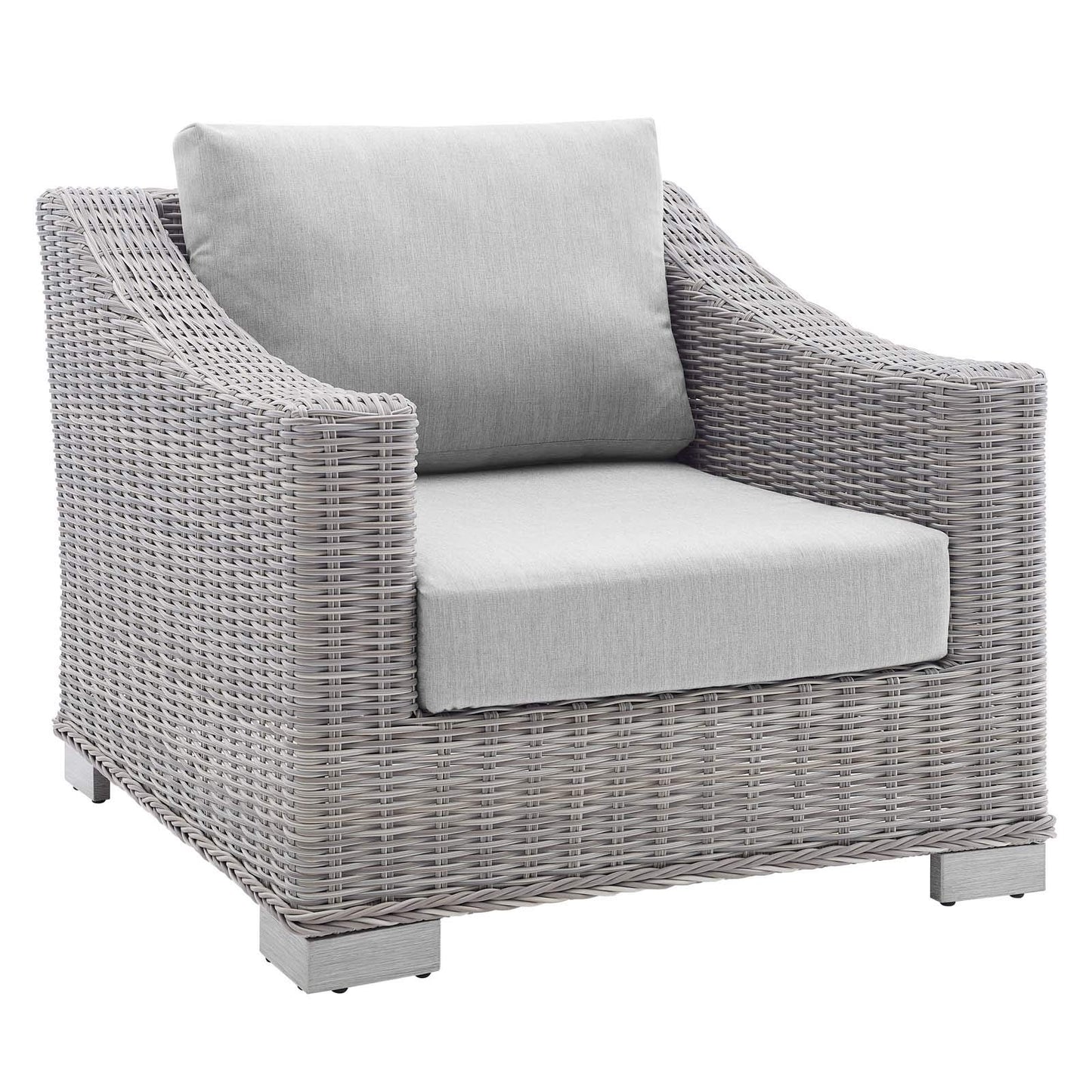 kitchen and dining room sets | CasaFoyer Conway Outdoor Patio Sunbrella Wicker Rattan 4-Piece Furniture Set | Stylish & Comfortable | UV-Resistant | Light Gray | Assembly Required | casafoyer.myshopify.com