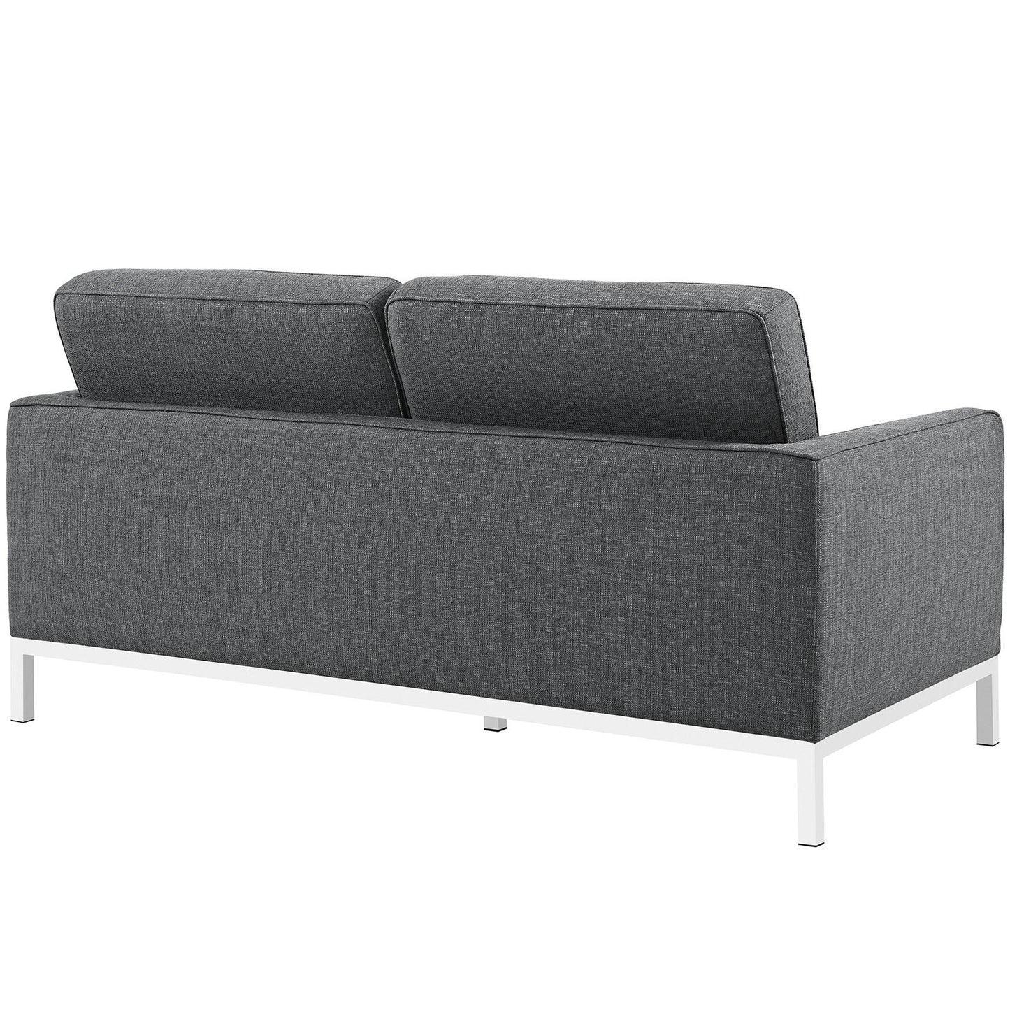 Sofa & chair Sets | Mid-Century Modern Loft Series | Stainless Steel Frame | Elegant Design | Comfortable Seating | Ideal for Reception Areas, Living Rooms, Hotels, Resorts, Restaurants | Gray | casafoyer.myshopify.com