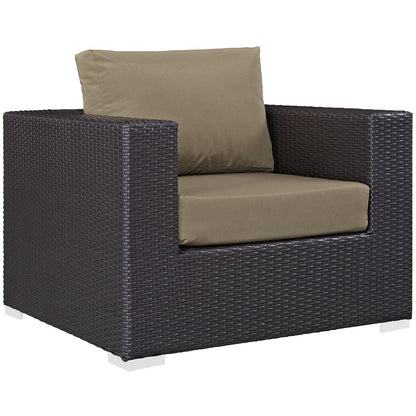 Patio Furniture Sets | Convene Outdoor Sectional Armchair | Durable Rattan & Aluminum Frame | All-Weather Cushions | Versatile Patio Furniture | casafoyer.myshopify.com