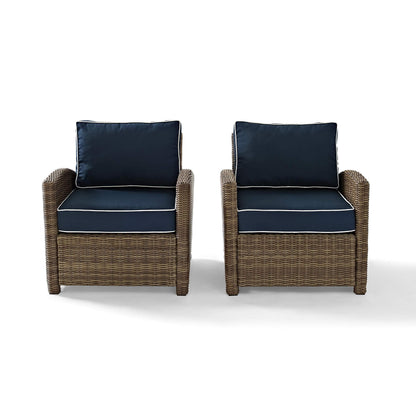 Patio Furniture Sets | CasaFoyerS BRADENTON COLLECTION | Outdoor Wicker Seating Set | 2-Piece Conversational Set | All-Weather Wicker | Sturdy Steel Frames | UV & Fade Resistant | casafoyer.myshopify.com