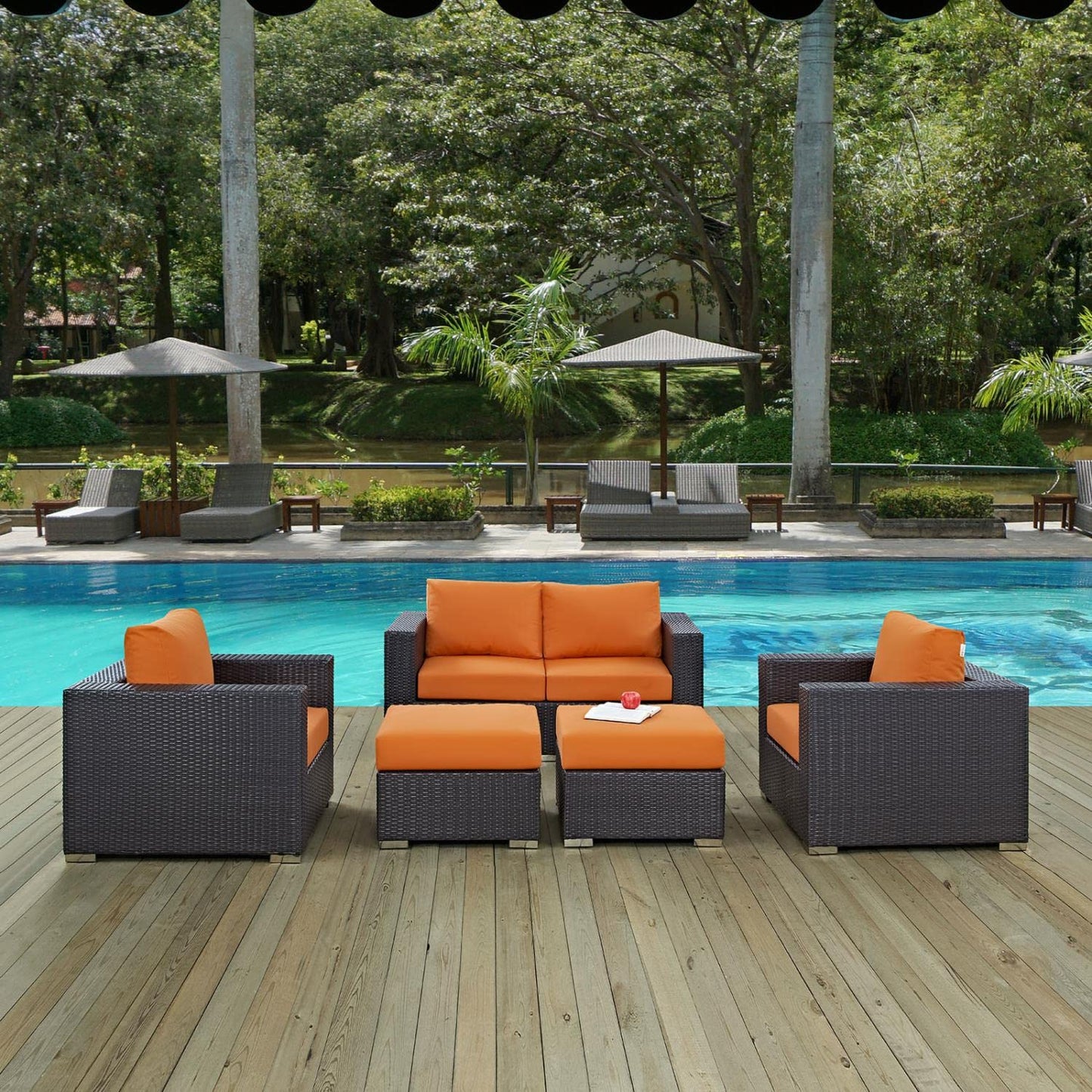 sofas | CasaFoyer Convene Outdoor Sectional Set | Durable Rattan & Aluminum Frame | Weather-Resistant Cushions | Patio Sofa, Armchairs & Ottomans | casafoyer.myshopify.com