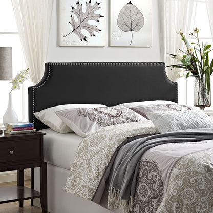 headboards | CasaFoyer  Laura Faux Leather Upholstered Full Headboard | Sleek Design | Silver Nail Trim | Solid Wood Frame | Upgrade Your Bedroom with Elegance | casafoyer.myshopify.com