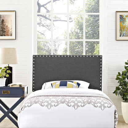 headboards | CasaFoyer  Phoebe Full Upholstered Fabric Headboard | Stylish Design | Solid Wood Frame | Adjustable Legs | Plush Linen Upholstery | Gray | casafoyer.myshopify.com