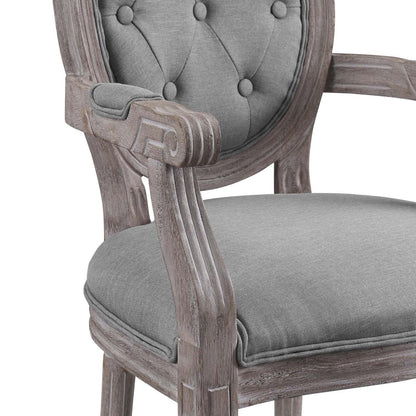home office desk chairs | CasaFoyer Arise Dining Armchair Set of 4 | Luxurious Elegance | Fluted Wood Frame | Button Tufted Diamond Trim | Light Gray | casafoyer.myshopify.com
