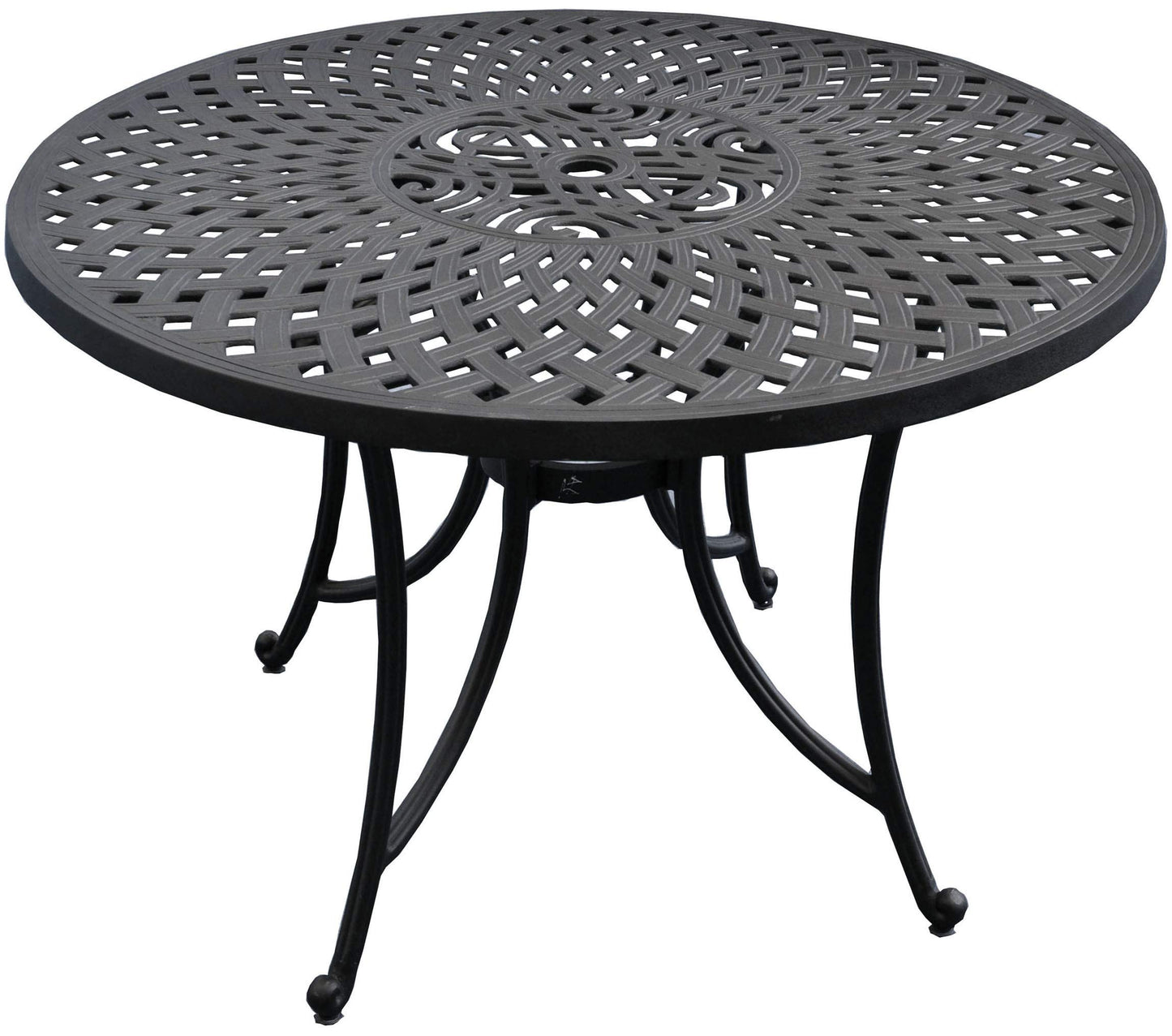 Dining Table | Premium Aluminum Outdoor Dining Set | Cool & Comfortable Experience | Stylish & Durable | Charcoal Black Finish | Ergonomic High Back Chairs | casafoyer.myshopify.com
