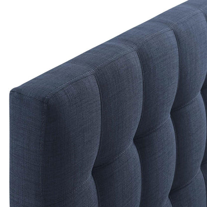 headboards | CasaFoyer  Lily King Upholstered Linen Fabric Tufted Headboard | Sophisticated & Durable | Ideal for Contemporary Bedrooms | Navy | casafoyer.myshopify.com
