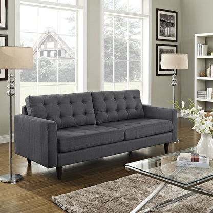 ottomans | CasaFoyer Empress Upholstered Sofa | Exquisite Design | Tufted Buttons | Luxurious Cushions | Elegant Armrests | Solid Wood Legs | Bonded Leather Upholstery | casafoyer.myshopify.com