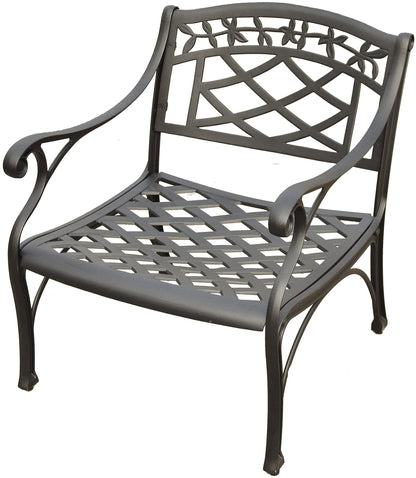Patio Furniture Sets | Heavy-Duty Aluminum Outdoor Seating Set | Loveseat, Club Chair & Cocktail Table | Cool & Comfortable Design | Charcoal Black Finish | Create Your Outdoor Oasis | casafoyer.myshopify.com