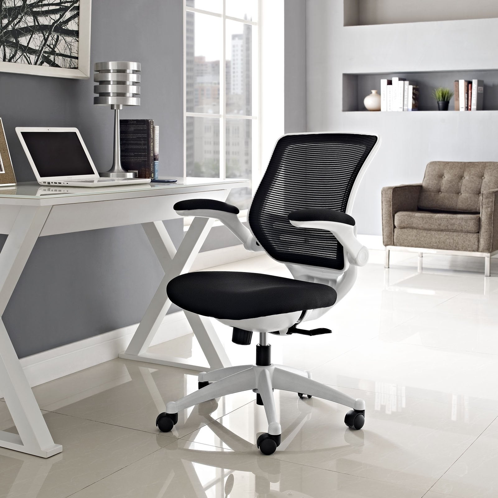 home office desk chairs | CasaFoyer Edge Office Chair | Revolutionary Functional Comfort | Customizable Features | Breathable Mesh Seat | Sleek White Frame | casafoyer.myshopify.com