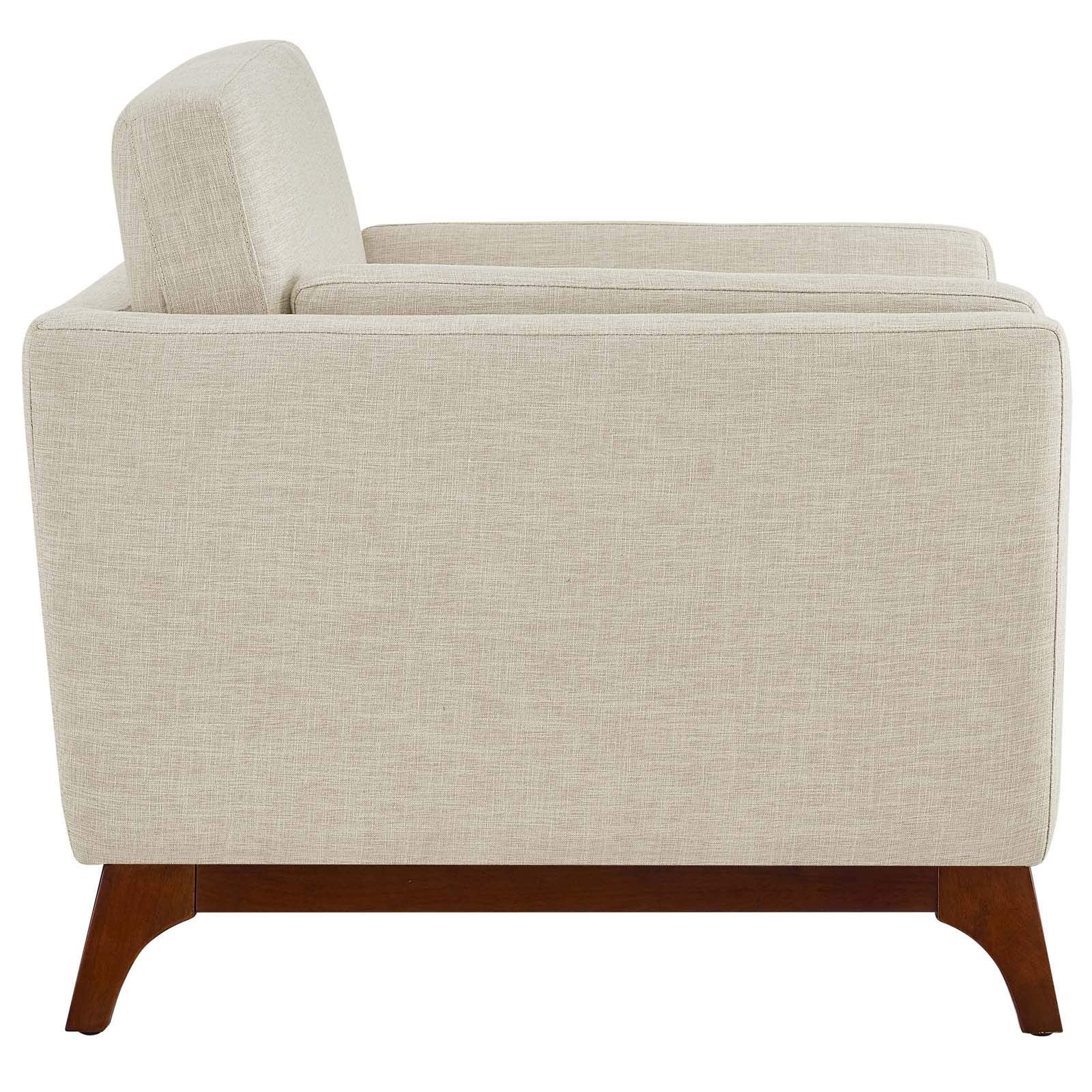 home office desk chairs | CasaFoyer Chance Upholstered Fabric Armchair | Mid-Century Charm | Modern Comfort | Soft Polyester | Dense Foam Padding | Removable Cushions | Solid Wood Frame | Low Profile Design | casafoyer.myshopify.com