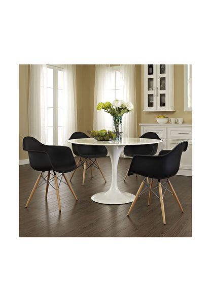 home office desk chairs | CasaFoyer Wood Pyramid Armchair Set of 4 | Molded Plastic Seat | Sturdy Solid Wood Base | Unique Pyramid Shape | Enhance Aesthetic Appeal | casafoyer.myshopify.com