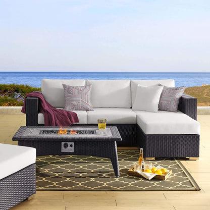 fire pits | Ergode Convene Outdoor Patio Furniture Set | Fire Table | Stylish Aluminum Frames | Durable Synthetic Wicker Rattan | Water & UV-Resistant Cushions | CSA Certified Safety | 40,000 BTU Burner | 8-16 Hours Burn Time | casafoyer.myshopify.com