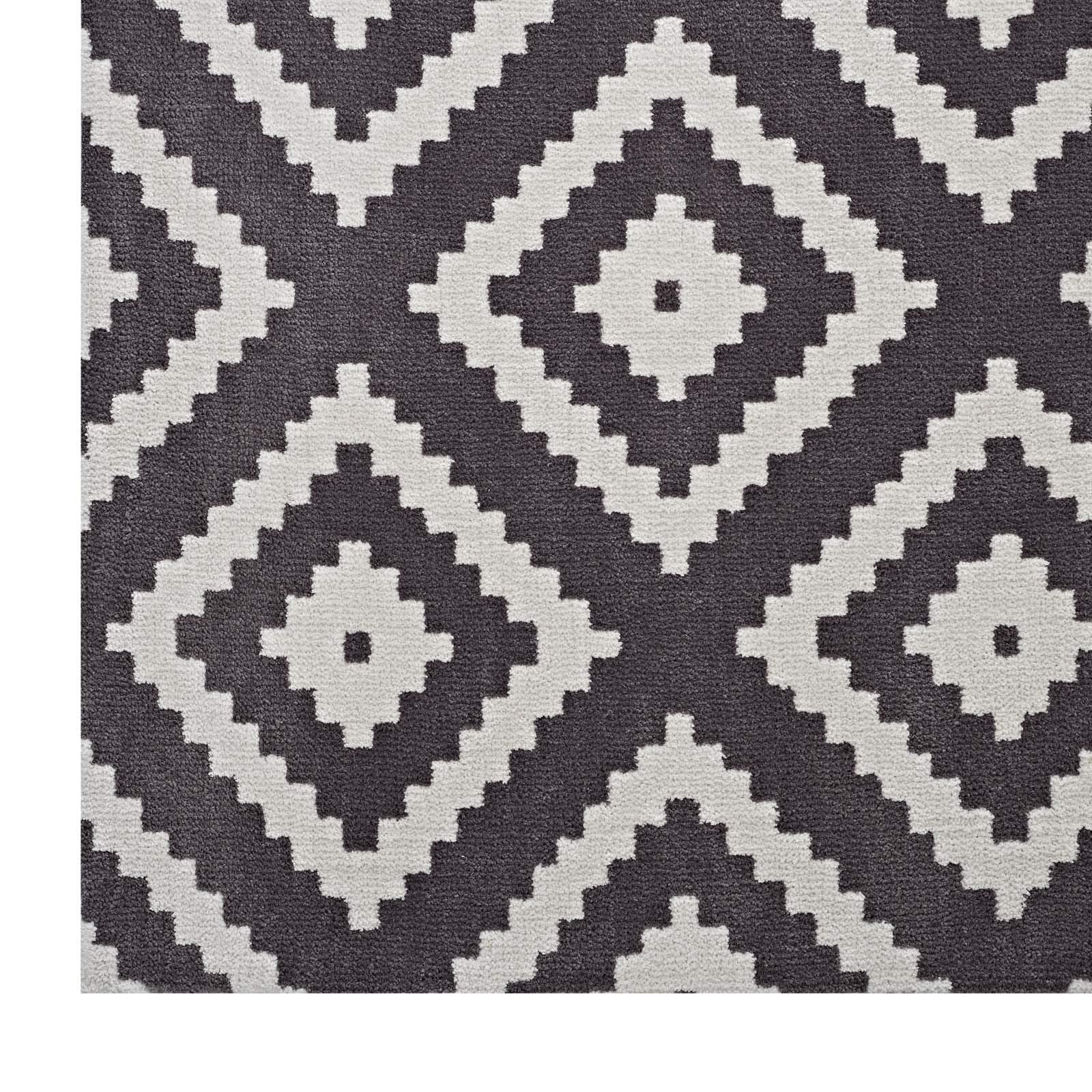 area rugs | CasaFoyer Alika Abstract Diamond Trellis Area Rug | Modern Design | Soft Polyester Microfiber | Durable Jute Bottom | Stain Resistant | Easy to Maintain | 5x8 | Ivory and Charcoal | casafoyer.myshopify.com