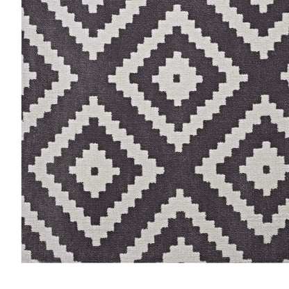 area rugs | CasaFoyer Alika Abstract Diamond Trellis Area Rug | Modern Design | Soft Polyester Microfiber | Durable Jute Bottom | Stain Resistant | Easy to Maintain | 5x8 | Ivory and Charcoal | casafoyer.myshopify.com