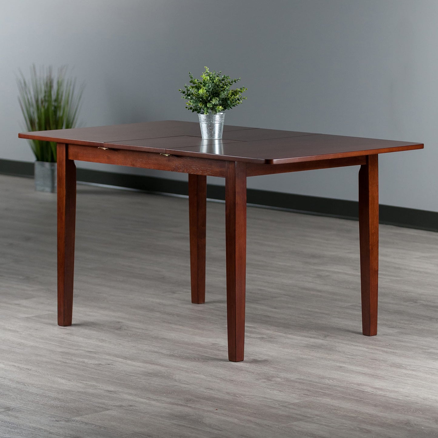Dining Table | CasaFoyer Darren Dining Table | Solid Wood | Walnut Finish | Seats 6 | Self-Storing Butterfly Leaf | Beveled Edges | Easy Assembly | casafoyer.myshopify.com