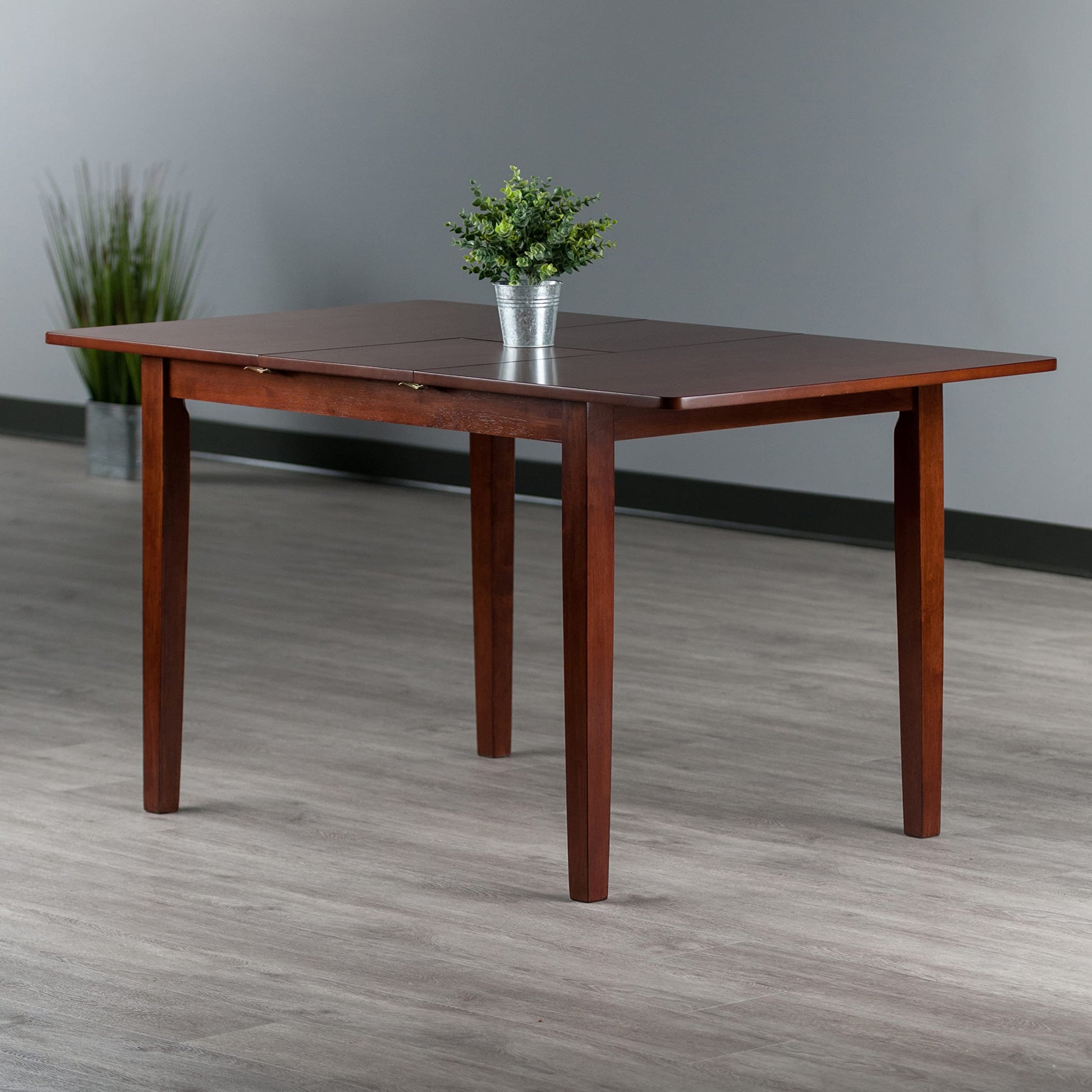 Dining Table | CasaFoyer Darren Dining Table | Solid Wood | Walnut Finish | Seats 6 | Self-Storing Butterfly Leaf | Beveled Edges | Easy Assembly | casafoyer.myshopify.com