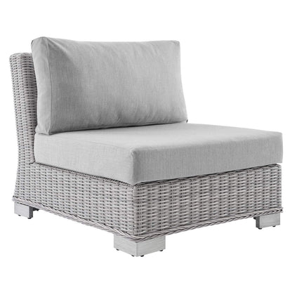 kitchen and dining room sets | CasaFoyer Conway Outdoor Patio Sunbrella Wicker Rattan 6-Piece Furniture Set | Light Gray | UV-Resistant | Water-Resistant | Comfortable Cushions | Durable Frame | casafoyer.myshopify.com
