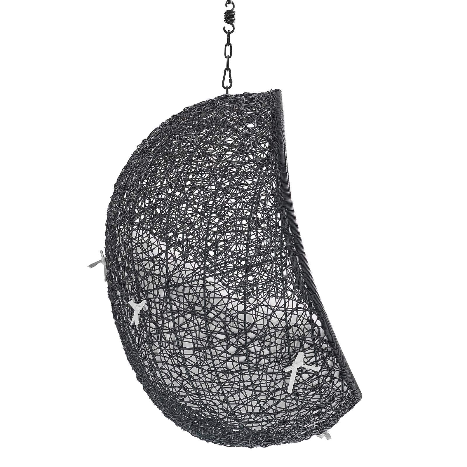porch swings | Ergode Tranquil Island Escape Swing Chair | Synthetic Rattan Weave | All-Weather Cushion | Powder-Coated Steel Frame | Adjustable Chain | Weather & UV Resistant | Indoor/Outdoor Use | casafoyer.myshopify.com