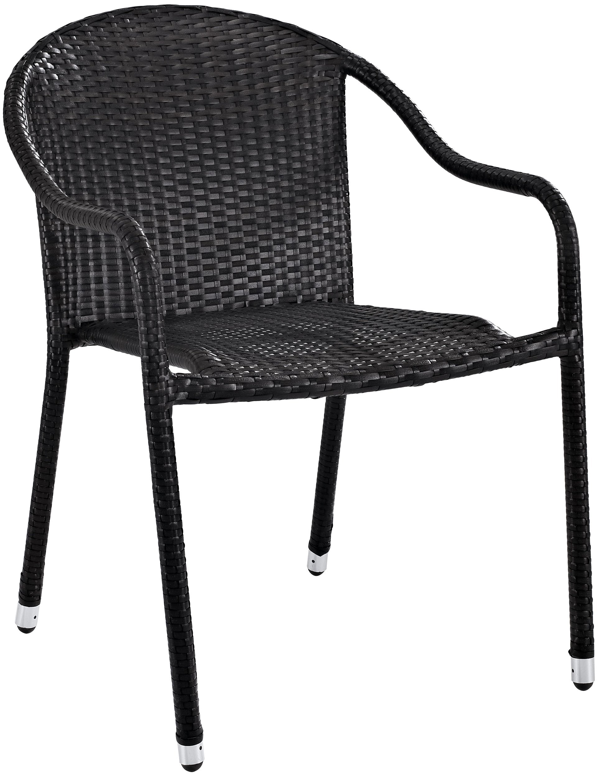 Patio Furniture Sets | CasaFoyers Palm Harbor Collection | Outdoor Wicker Stackable Chairs - Set of 4 Brown | Stylish, Cozy, Convenient Storage | Perfect for Backyard Retreat | casafoyer.myshopify.com