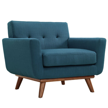 Sofa & chair Sets | Engage Upholstered Fabric Button Tufted Sofa Furniture Set | Comfortable Lounging | Stain-Resistant Upholstery | Cherry Legs | Set of 3 | casafoyer.myshopify.com