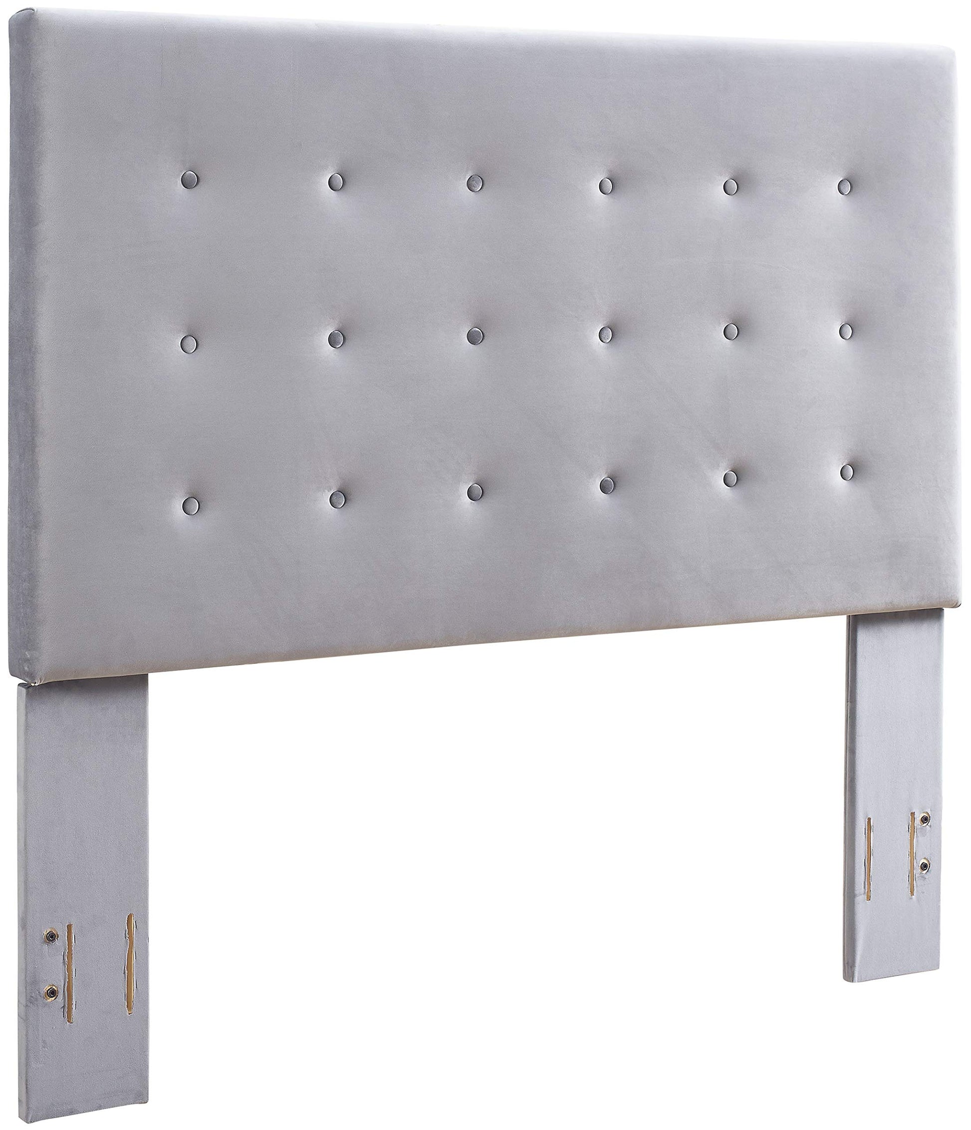 Bed | Reston Bedset | Sleek & Polished Bedroom Furniture | Tufted Headboard | Shale Linen Fabric | Easy Assembly | Full/Queen Size | casafoyer.myshopify.com